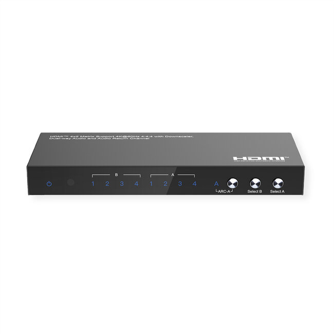 VALUE 4K HDMI Matrix Switch 4x2 mit Fernbedienung