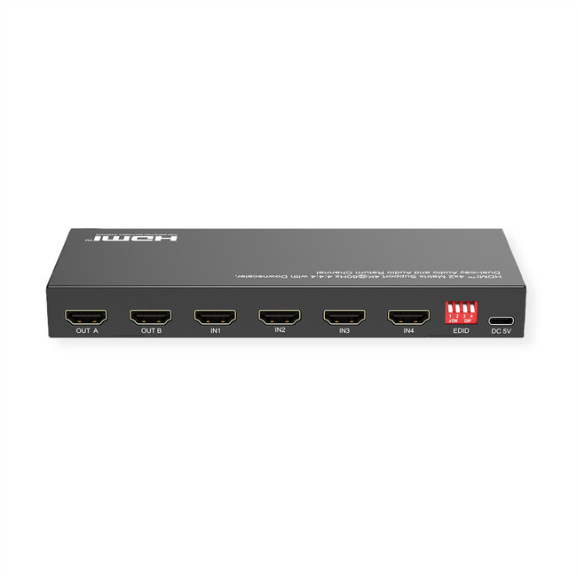 VALUE 4K HDMI Matrix Switch 4x2 mit Fernbedienung