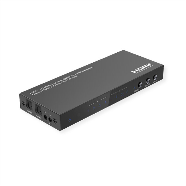 VALUE 4K HDMI Matrix Switch 4x2 mit Fernbedienung