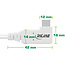 InLine® USB4-Kabel, USB-C, einseitig gewinkelt, PD 240W, 8K60Hz, TPE, weiß, 2m