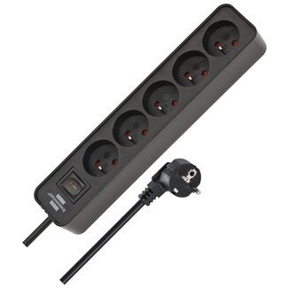 Brennenstuhl Brennenstuhl Ecolor Steckdosenleiste | 5-fach | Schalter | Belgien | Schwarz | 1,5 m