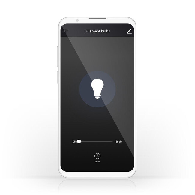 Nedis SmartLife Wi-Fi LED-Filamentlampe E27 G125 warmweiß klar