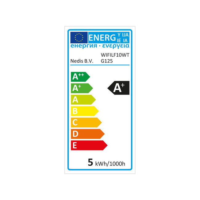 Nedis SmartLife Wi-Fi LED-Filamentlampe E27 G125 warmweiß klar