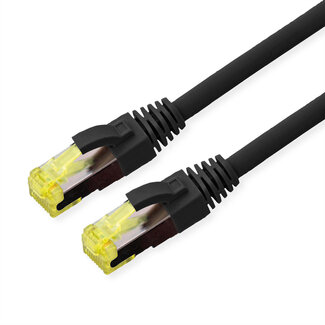 Roline ROLINE Outdoor Patchkabel Cat.6A (Klasse EA) S/FTP (PiMF), flexibel, LSOH, schwarz, 0,5 m