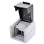 Wandsteckdose für 2 Keystone-Module | Outdoor (IP44) | Schwarz/Grau