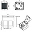 Wandsteckdose für 2 Keystone-Module | Outdoor (IP44) | Schwarz/Grau