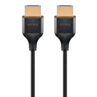 Goobay HDMI-Kabel Slimline HDMI 2.0 (4K 60Hz HDR) CCS Schwarz 2m