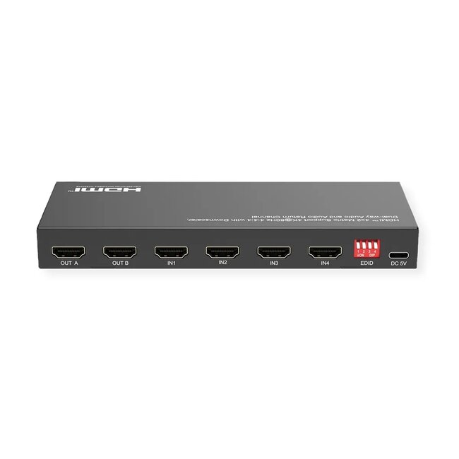 Value HDMI-Matrixschalter | 4x2 | HDMI 2.0 (4K 60Hz + HDR)