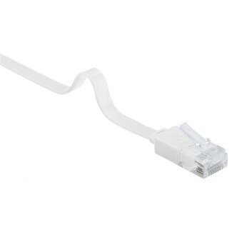 S-Impuls UTP CAT6 Flaches Netzwerkkabel | PVC | Weiß | 0,25 m