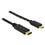 USB-C auf Micro USB Kabel | USB 2.0 | 15W | vergoldet | Schwarz | 2 Meter