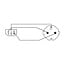 C13 (gerade mit IEC Lock) - CEE 7/7 (winklig) Stromkabel | 3x1,00mm² | Schwarz | 5 Meter