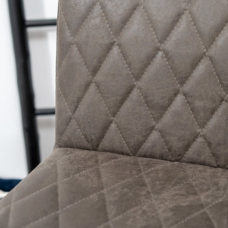 Industriële barkruk Diamond antraciet eco-leer 79 cm