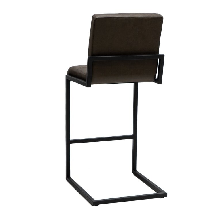 Industriële barkruk Diamond antraciet eco-leer 79 cm