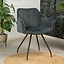 Velvet eetkamerstoel Nelly antraciet