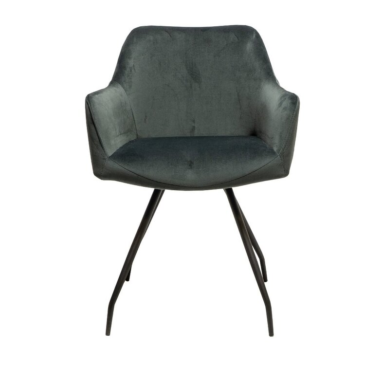 Velvet eetkamerstoel Nelly antraciet