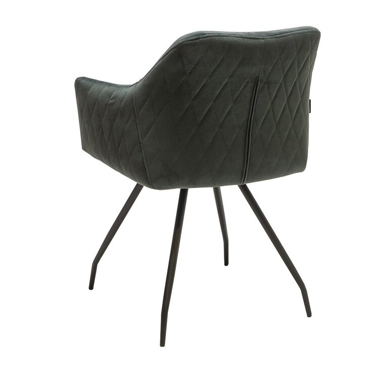 Velvet eetkamerstoel Nelly antraciet