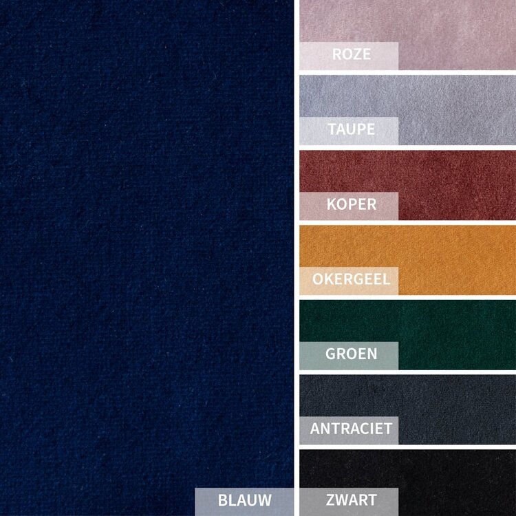 Velvet barkruk Mikky blauw 65-78 cm