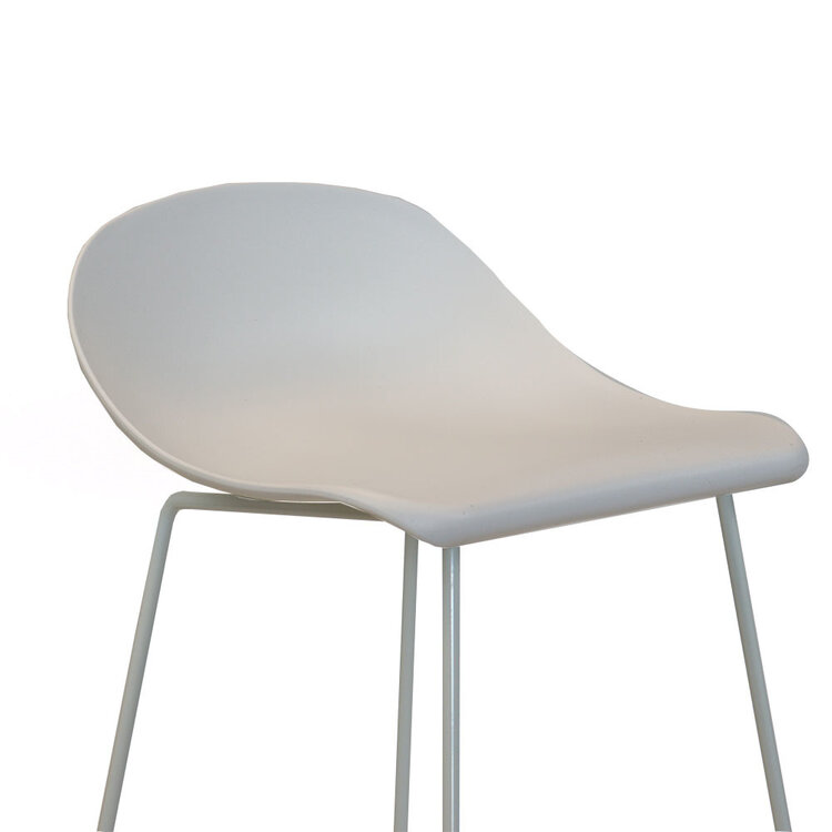 Scandinavische Barkruk Ellen wit 66cm