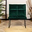 Velvet fauteuil Malaga donkergroen