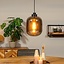 Hanglamp Smoke 30 cm 1-lichts glas