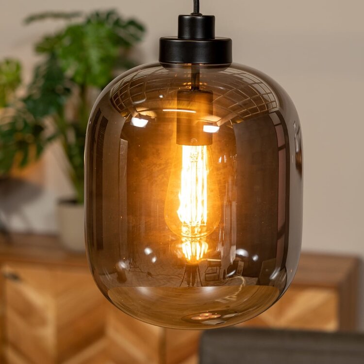 Hanglamp Smoke 30 cm 1-lichts glas