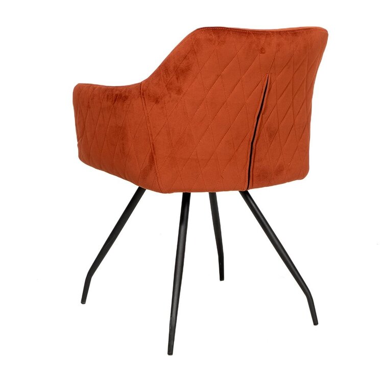 Velvet eetkamerstoel Nelly koper