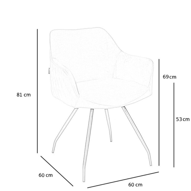 Velvet eetkamerstoel Nelly koper