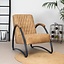 Industriële fauteuil Ivy eco-leer beige