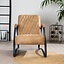 Industriële fauteuil Ivy eco-leer beige