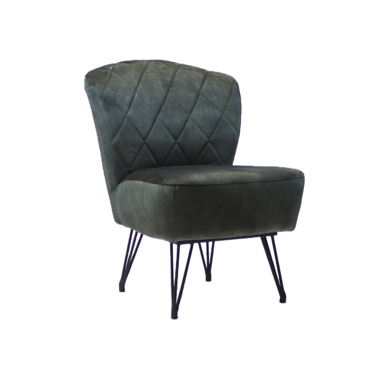 Velvet fauteuil Else donkergroen