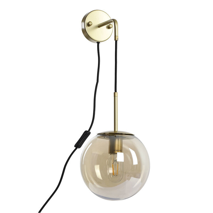 Wandlamp Else 1-lichts Amber