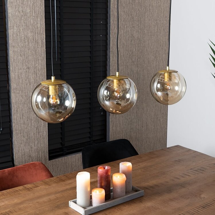 Hanglamp Mariel 3-lichts Amber