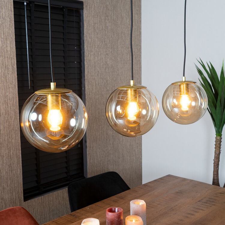 Hanglamp Mariel 3-lichts Amber