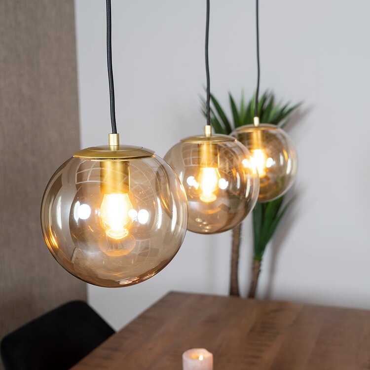 Hanglamp Mariel 3-lichts Amber