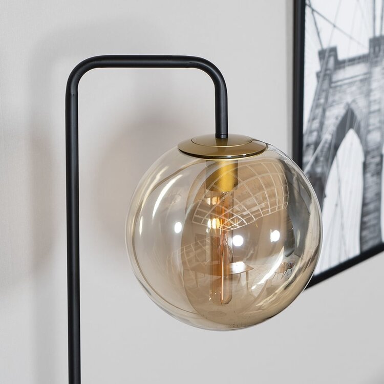 Vloerlamp Ebba 1-lichts Amber