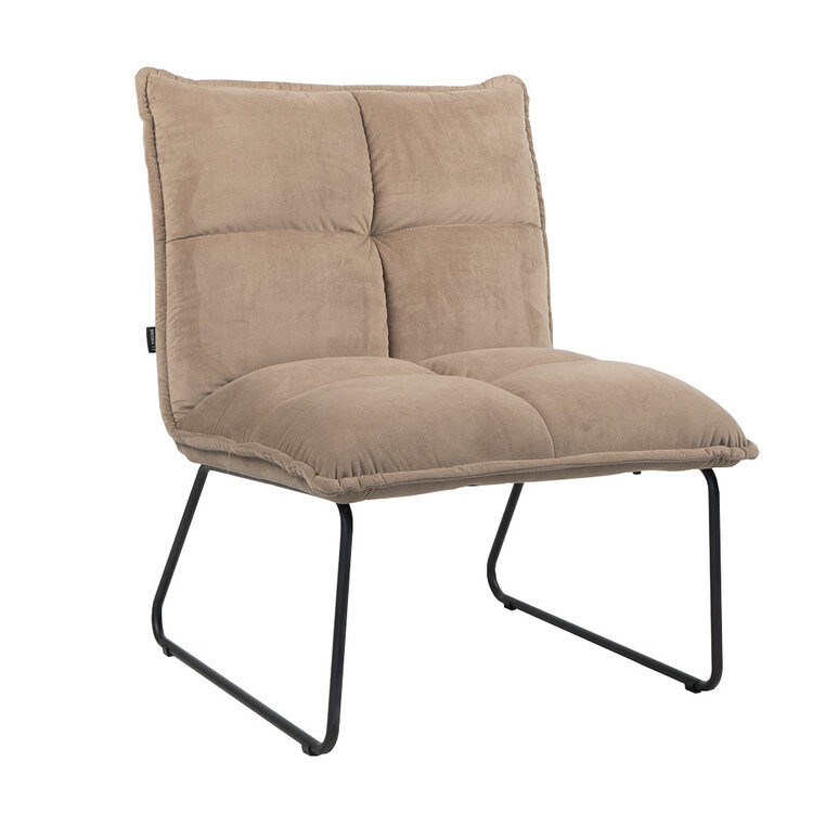 Velvet fauteuil Malaga taupe