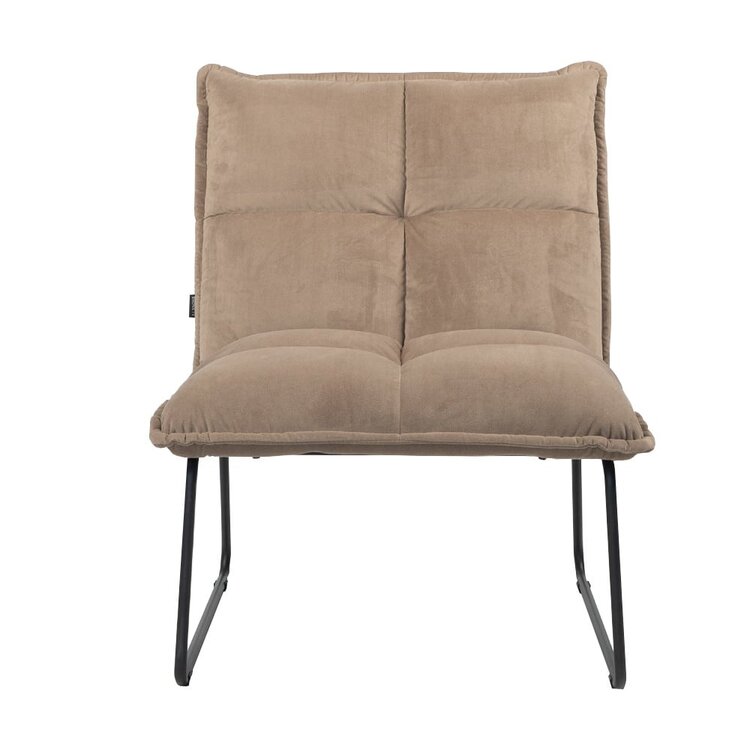 Velvet fauteuil Malaga taupe
