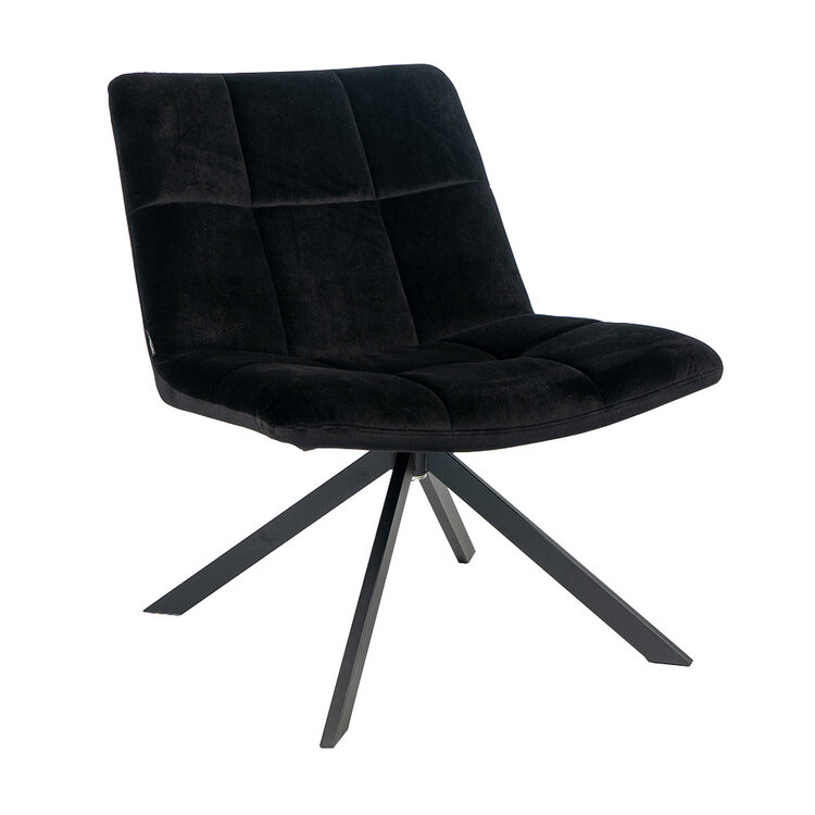 Velvet fauteuil Eevi zwart