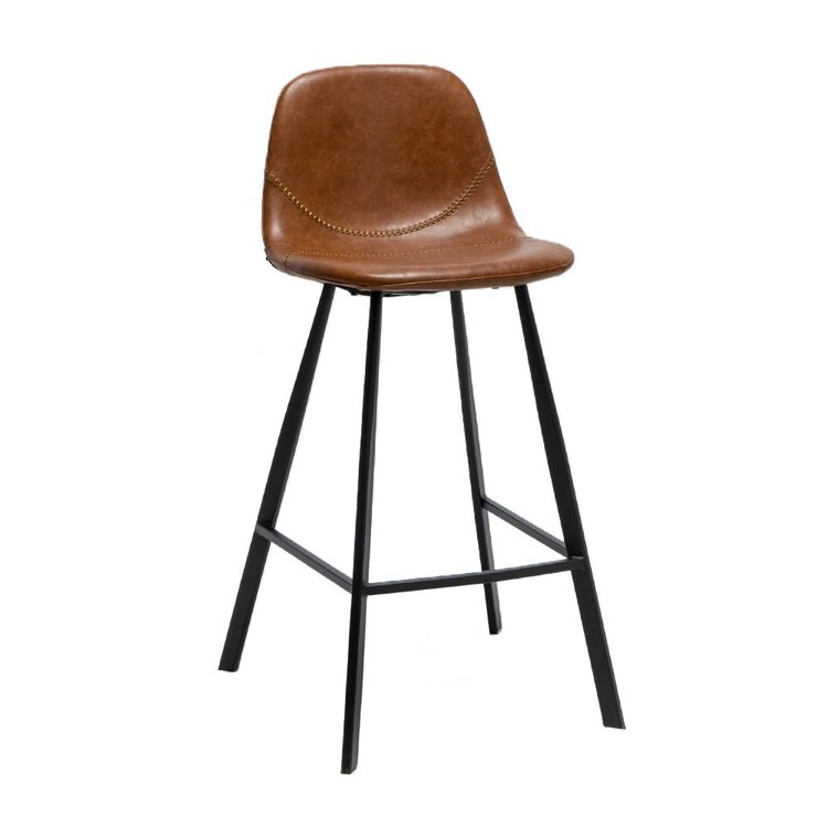 Industriële barkruk Logan cognac leer eco-leer 70 cm