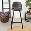 Industriële barkruk Logan antraciet eco-leer 70 cm