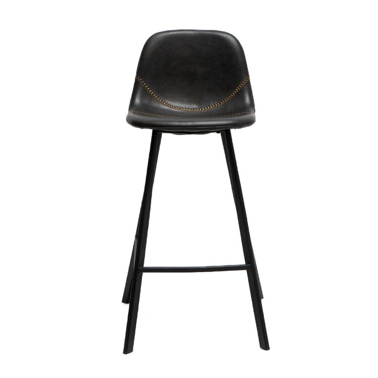 Industriële barkruk Logan antraciet eco-leer 70 cm
