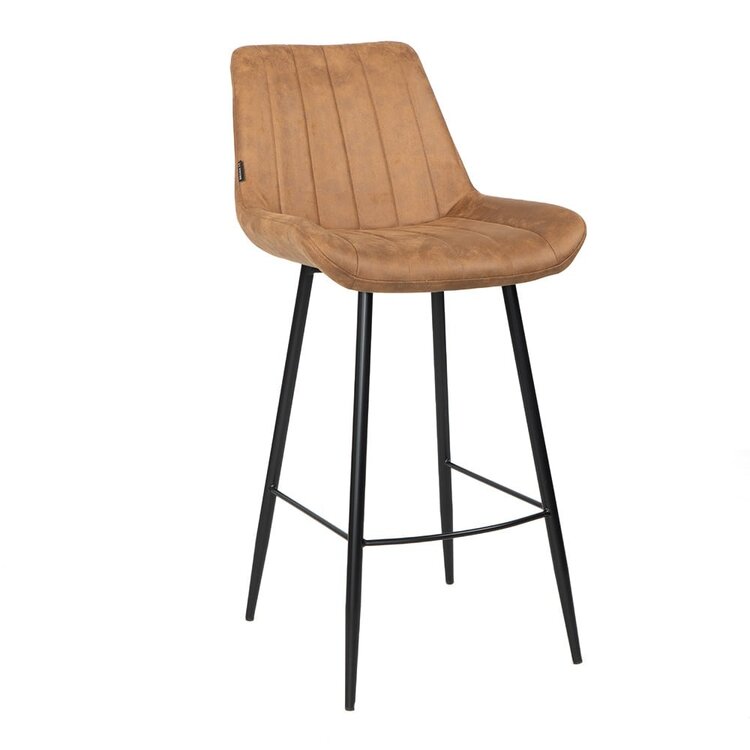 Industriële barkruk Brooke cognac 74 cm