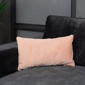 Sierkussen Anna velvet roze 25 x 45 cm