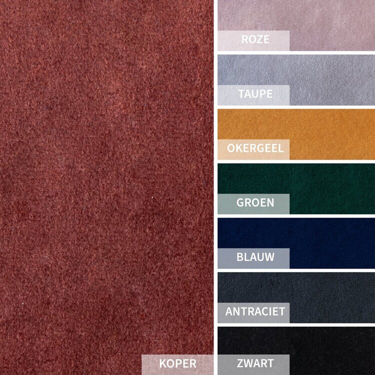 Velvet barkruk Nelly koper 78 cm