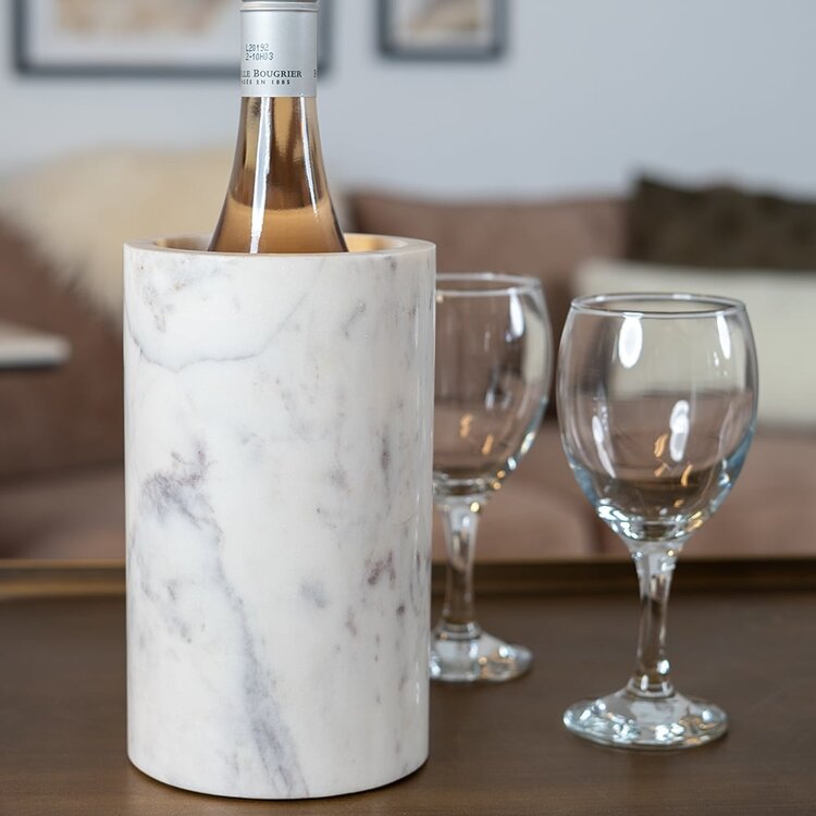 Wijnkoeler marmer Bris wit