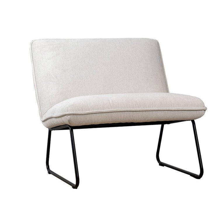 Scandinavische fauteuil Merle off white stof gemêleerd