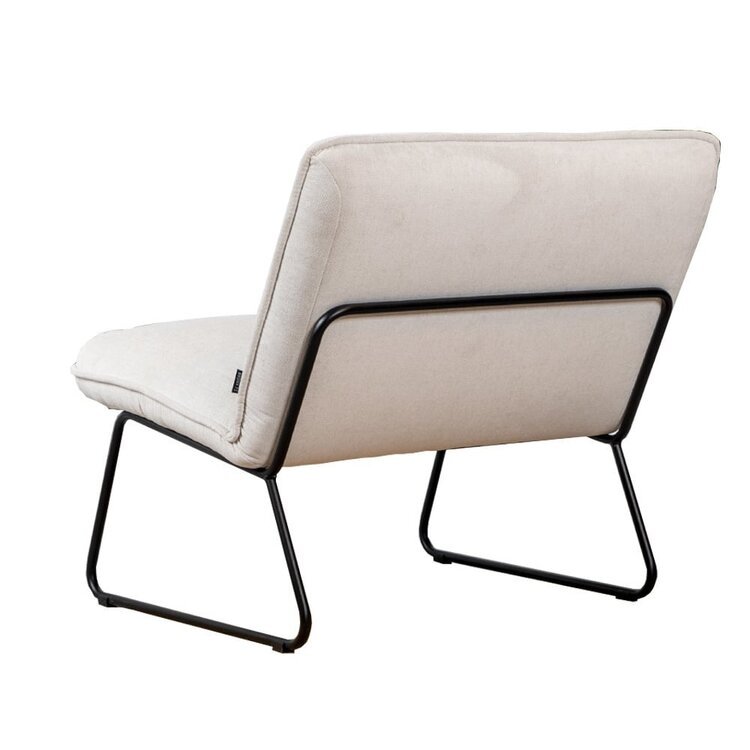 Scandinavische fauteuil Merle off white stof gemêleerd