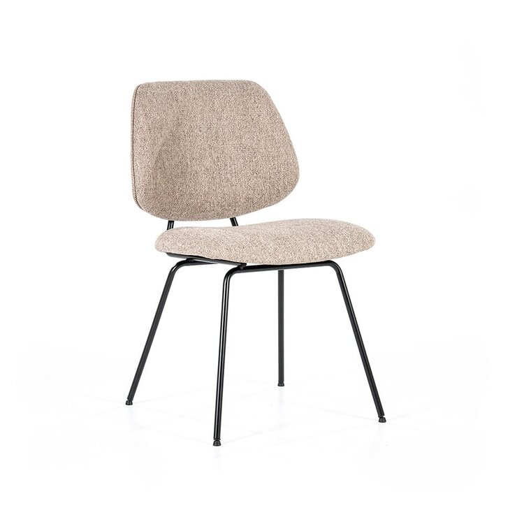 Bouclé eetkamerstoel Gera beige