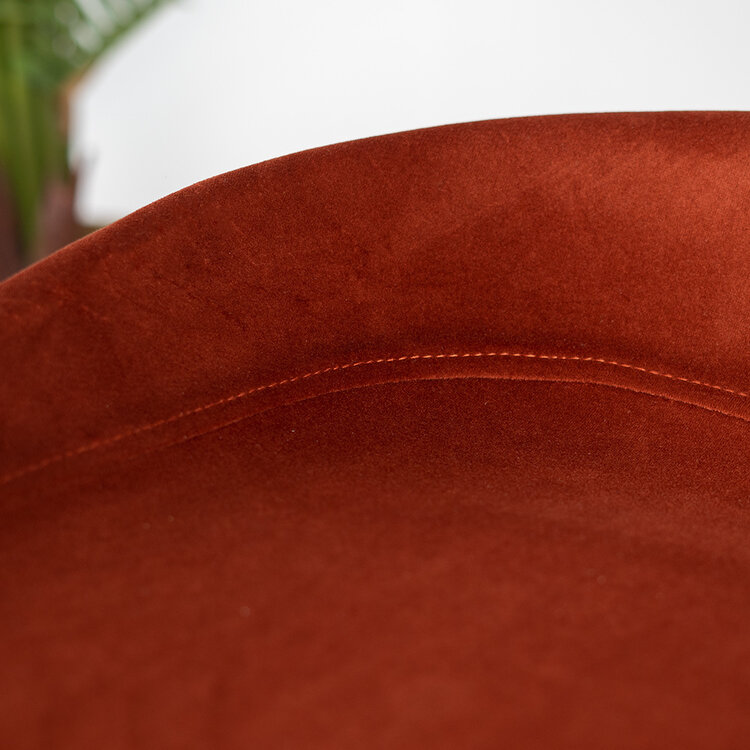 Velvet barkruk Oslo koper 66 cm