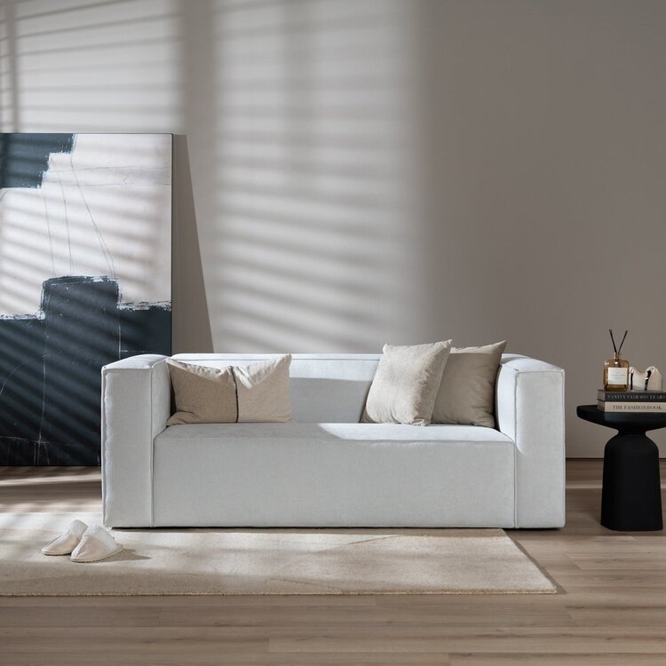 Scandinavische bank Memphis 2,5-zits off white stof gemêleerd